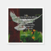 キリスト教の祈りの言葉心地よい詩篇10:17-18聖書 スタンダードカクテルナプキン (正面)