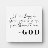 キリスト教の神のサインからのメッセージ フォトプラーク (正面)