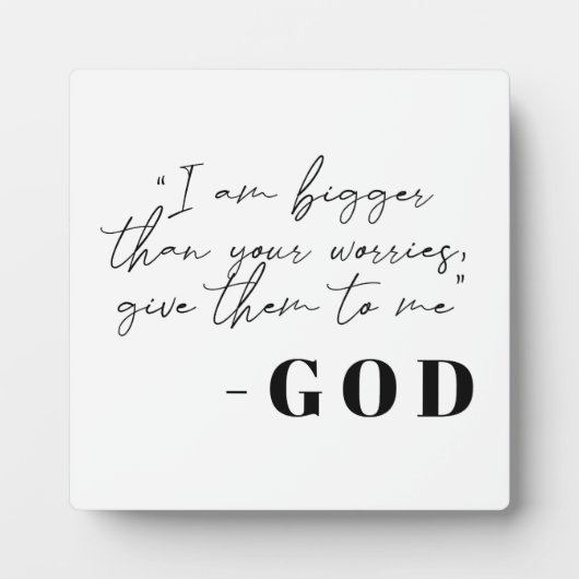 キリスト教の神のサインからのメッセージ フォトプラーク (正面)