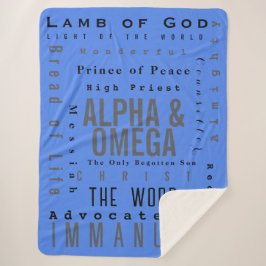 キリスト教の神の名モダン前シンプル シェルパブランケット