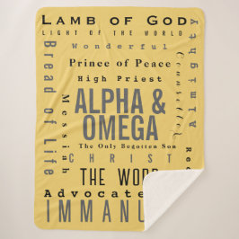 キリスト教の神の名モダン前シンプル シェルパブランケット