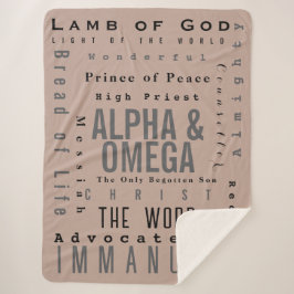 キリスト教の神の名モダン前シンプル シェルパブランケット