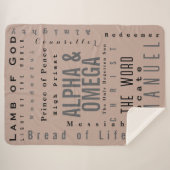 キリスト教の神の名モダン前シンプル シェルパブランケット (正面(横))