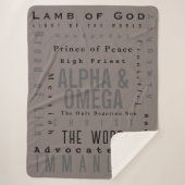 キリスト教の神の名モダン前シンプル シェルパブランケット (正面)