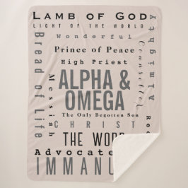 キリスト教の神の名モダン前シンプル シェルパブランケット