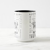 キリスト教の神の名モダン前シンプル マグカップ (中央)