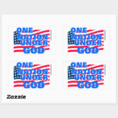 キリスト教の神の賜物に基づく一つの国 長方形シール (シート)