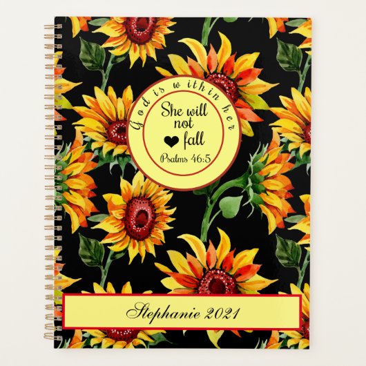 キリスト教の神はひまわり2022年の秋の中に プランナー手帳 (正面)