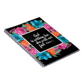 キリスト教の神は彼女のフローラの中カラフルに黒い ノートブック (右側)