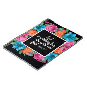 キリスト教の神は彼女のフローラの中カラフルに黒い ノートブック (左側)