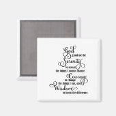 キリスト教の神は私に受け入れる静けさを与え祈る マグネット (正面/裏面)