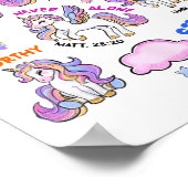 キリスト教の神は私はユニコーン聖書の聖句レリギであると言う ポスター (角)