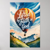 キリスト教の神への信仰によって掲げられた子供部屋ウォールアート ポスター (正面)