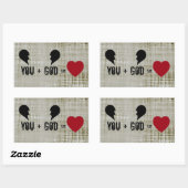 キリスト教の神への信仰 長方形シール (シート)