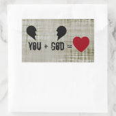 キリスト教の神への信仰 長方形シール (バッグ)