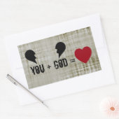 キリスト教の神への信仰 長方形シール (封筒)