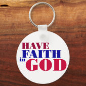 キリスト教の神を信じるデザイン キーホルダー (正面)