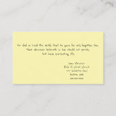 キリスト教の福音書ヨハネ3:16聖書の聖句 コーリングカード (裏面)