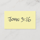 キリスト教の福音書ヨハネ3:16聖書の聖句 コーリングカード (正面)
