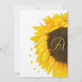 キリスト教の私は最愛のひまわり結婚の花 招待状 (裏面)