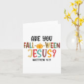 キリスト教の秋ハロウィーンはあなた秋の間イエス カード (黄色い花)