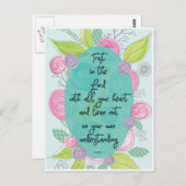 キリスト教の箴言3 5フローラはがき ポストカード (正面/裏面)