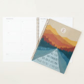 キリスト教の箴言3:6ボホ山の夕日 プランナー手帳 (ディスプレー)