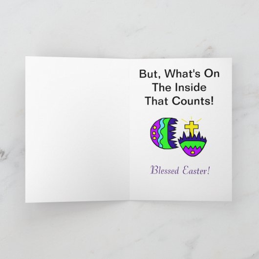 キリスト教の精神のイースターカードは   それをカスタマイズ! シーズンカード (内部)