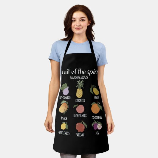 キリスト教の精神の果実イエス神の愛 エプロン (着用した状態)