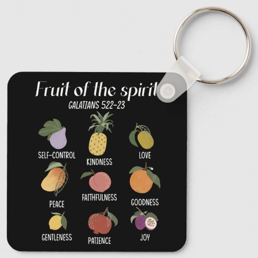 キリスト教の精神の果実イエス神の愛 キーホルダー (裏面)