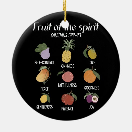 キリスト教の精神の果実イエス神の愛 セラミックオーナメント (裏面)