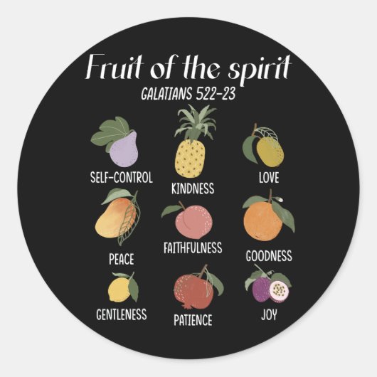 キリスト教の精神の果実イエス神の愛 ラウンドシール (正面)