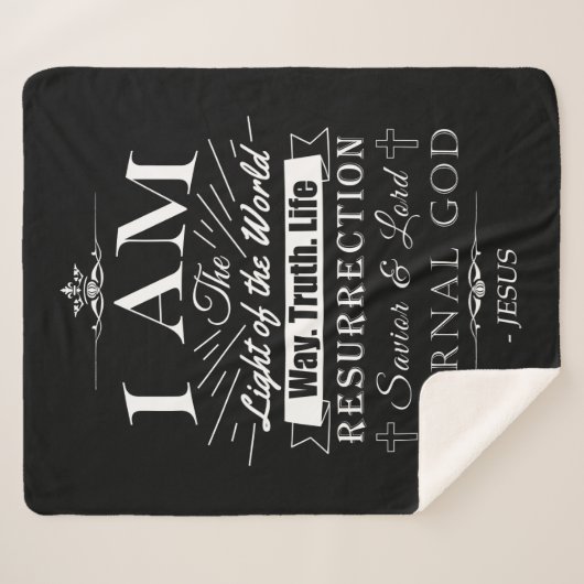 キリスト教の素晴らしい聖書の主張イエス：私はAM シェルパブランケット (正面(横))