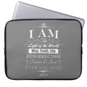 キリスト教の素晴らしい聖書の主張イエス：私はAM ラップトップスリーブ (正面)