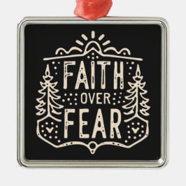 キリスト教の素朴なレトロな美学への恐怖に対する信仰 メタルオーナメント