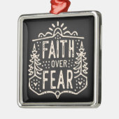 キリスト教の素朴なレトロな美学への恐怖に対する信仰 メタルオーナメント (左)