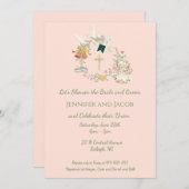 キリスト教の結婚前祝賀会の招待状、婚約のお知らせ 招待状 (正面/裏面)