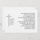 キリスト教の結婚式のコード3の繊維の招待状 招待状 (正面/裏面)