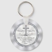 キリスト教の結婚式の引き出物パーソナライズされたは キーホルダー (裏面)