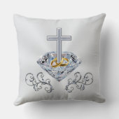 キリスト教の結婚式またはクリスチャン記念日のギフト クッション (裏面)