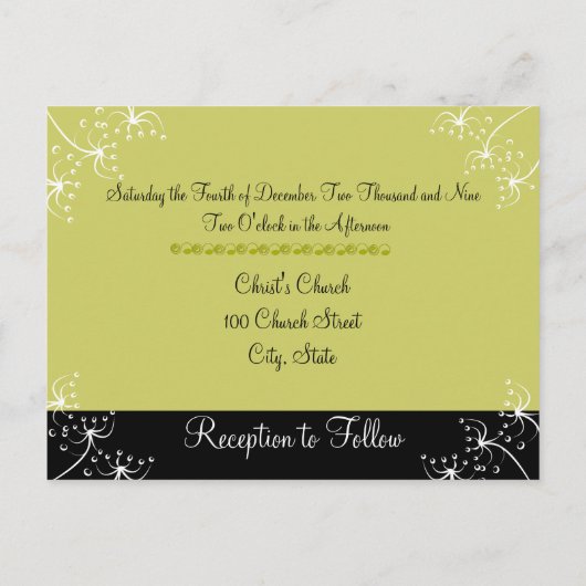 キリスト教の結婚式招待状2は次より優れている インビテーションポストカード (裏面)