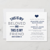 キリスト教の結婚式招待状 - わたしの愛する人 招待状 (正面)