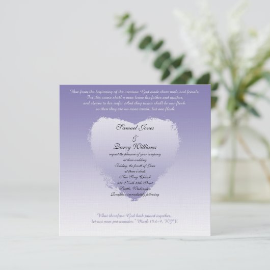 キリスト教の結婚式招待状 招待状 (スタンド正面)