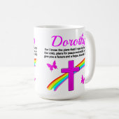 キリスト教の美しいジェレミア29:11パーソナライズされた コーヒーマグカップ (正面右)