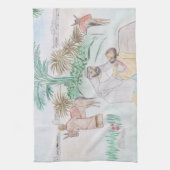キリスト教の美術作品 良いサマリア人 キッチンタオル (縦)