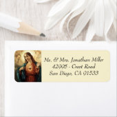 キリスト教の聖なるハートのヴィンテージ ラベル (インサイチュ)