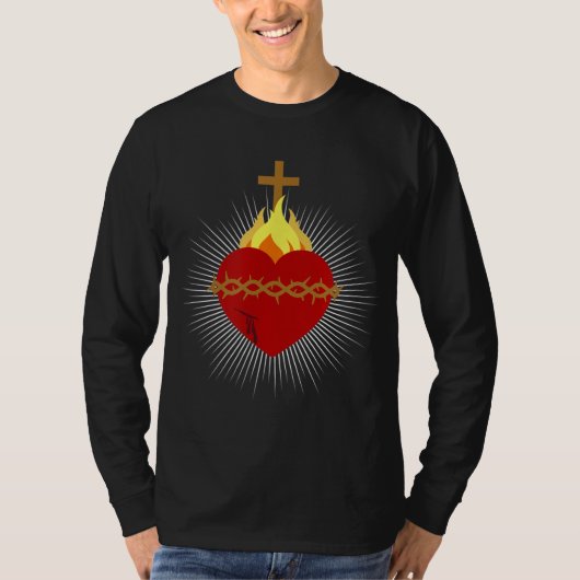 キリスト教の聖なるハート Tシャツ (正面)