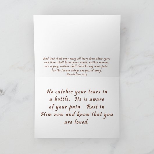 キリスト教の聖なる書物、経典の悔やみや弔慰カードはGolgothaを交差させます カード (内部)