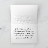 キリスト教の聖なる書物、経典の悔やみや弔慰カード滝 カード (内部)