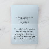 キリスト教の聖なる書物、経典の悔やみや弔慰カード青の鳥 カード (内部)